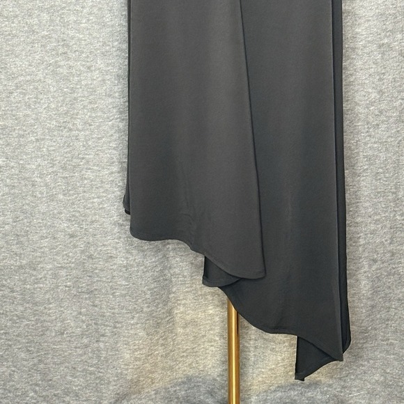 WeWoreWhat Cutout Asymmetrical Black Stretch Flower Midi Dress Womens Size M - Picture 5 of 15